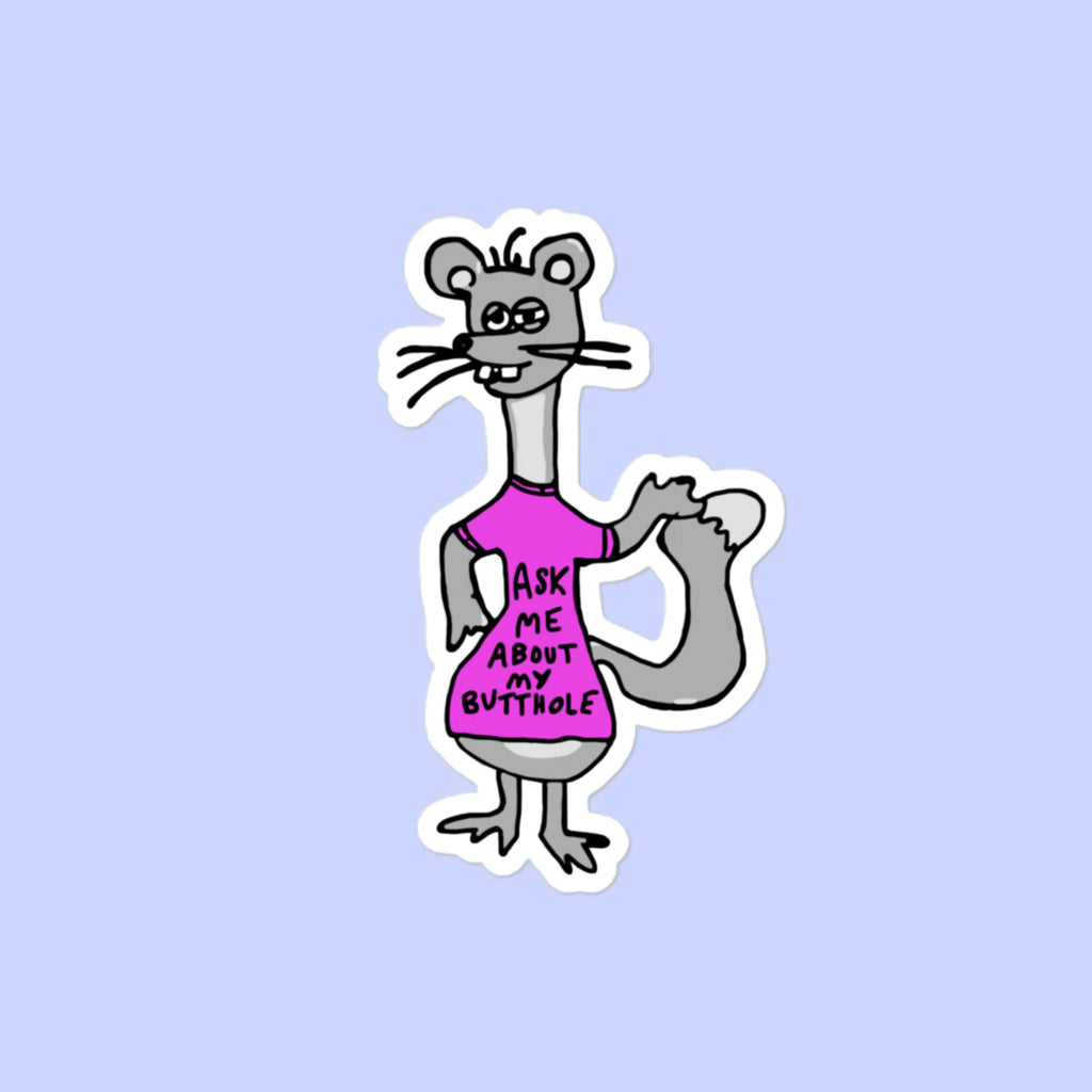 Sock Puppet Master Butthole Weasel Bubble-free Sticker