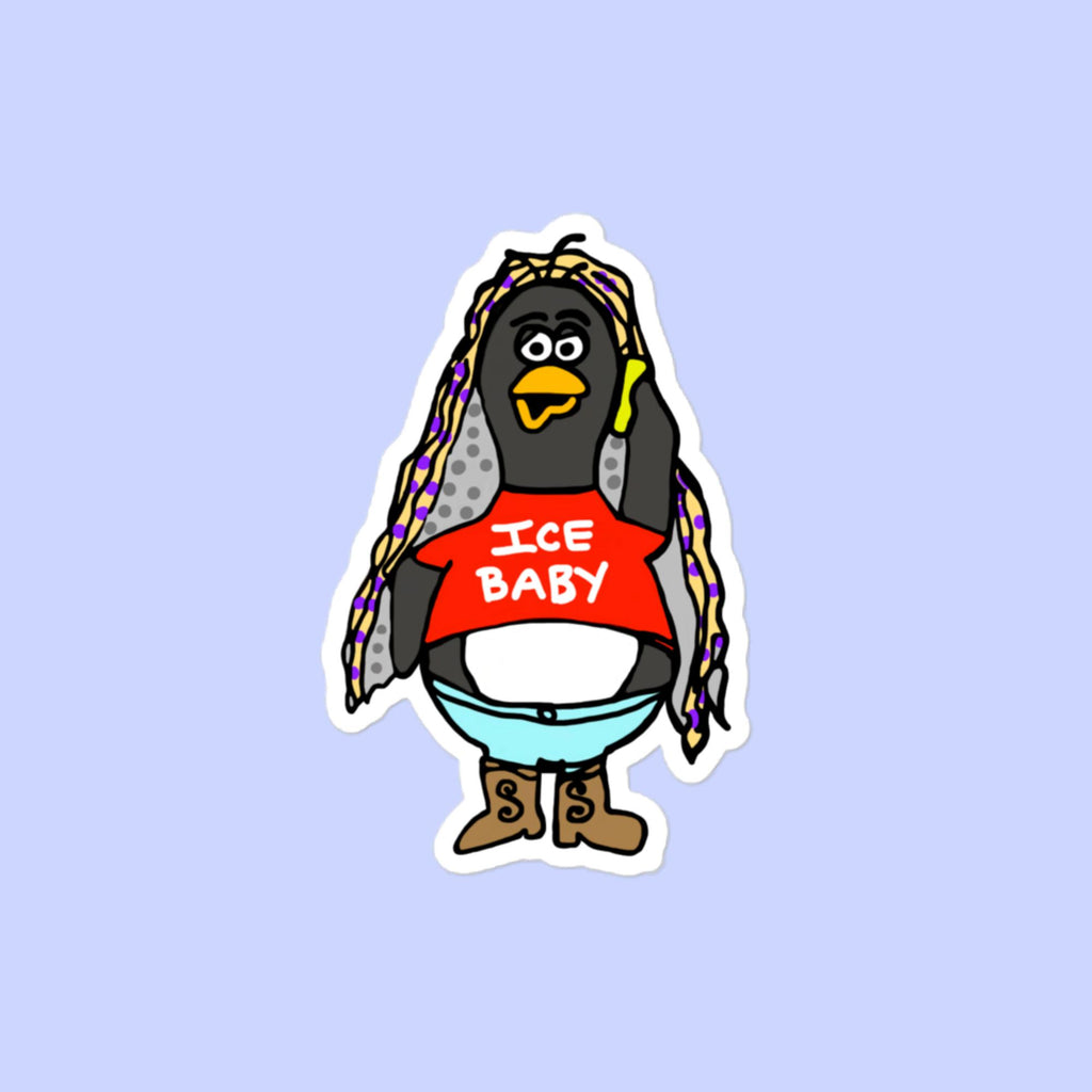 Sock Puppet Master "Ice Baby" Penguin Bubble-free Sticker