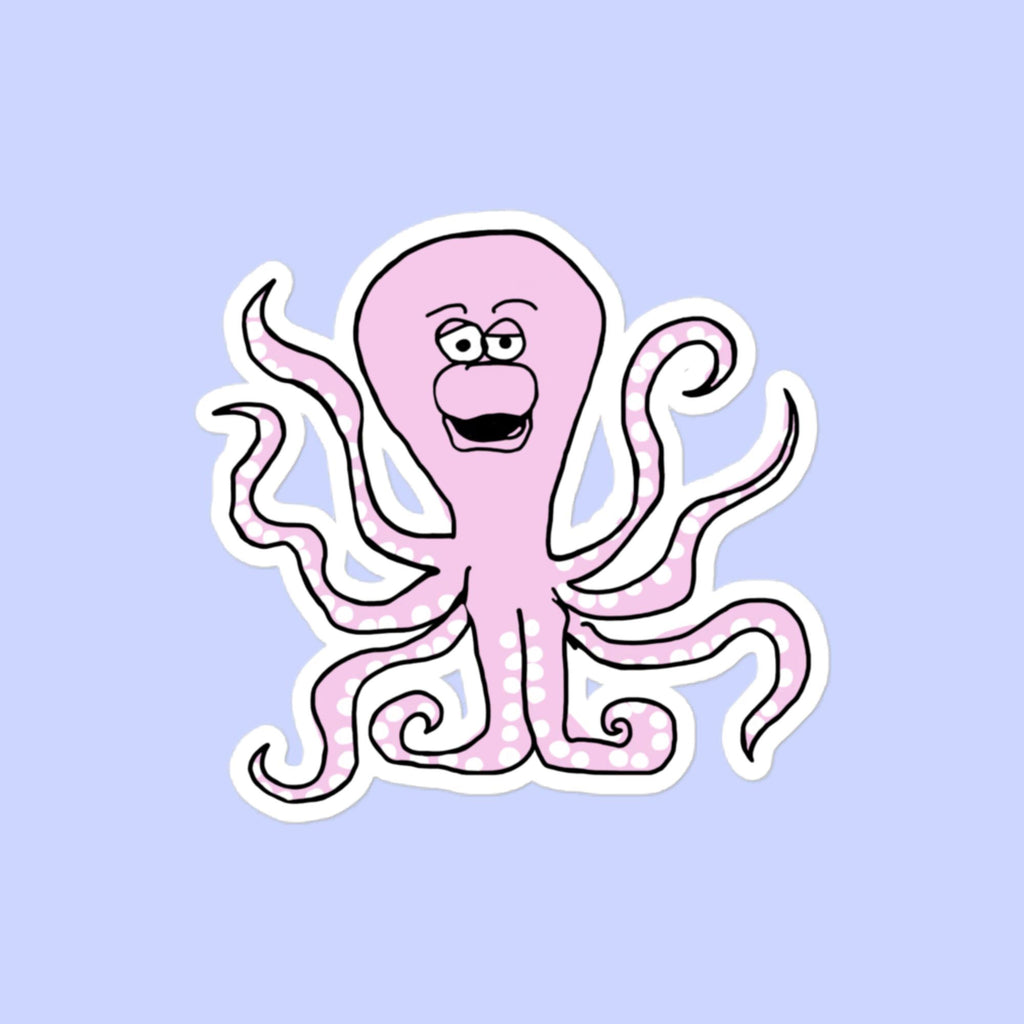 Sock Puppet Master Tipsy Octopus Bubble-free Sticker