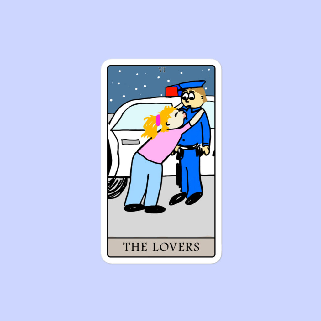 Sock Puppet Master "The Lovers" Tarot Bubble-free Sticker