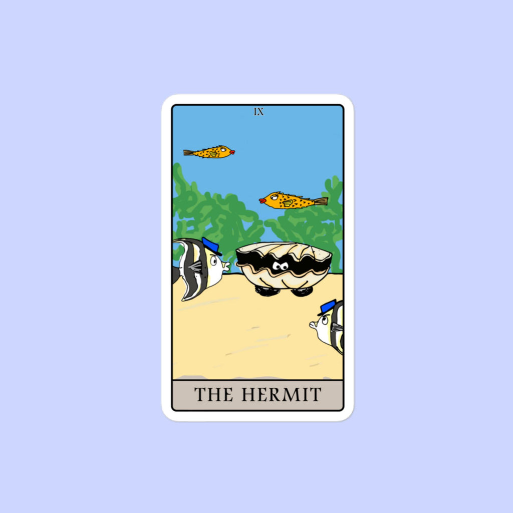 Sock Puppet Master "The Hermit" Tarot Bubble-free Sticker