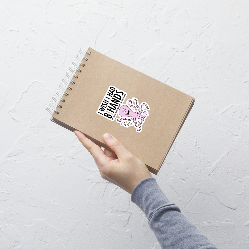 Sock Puppet Master 8 Hands to Touch Your Butt Octopus Bubble-free Sticker