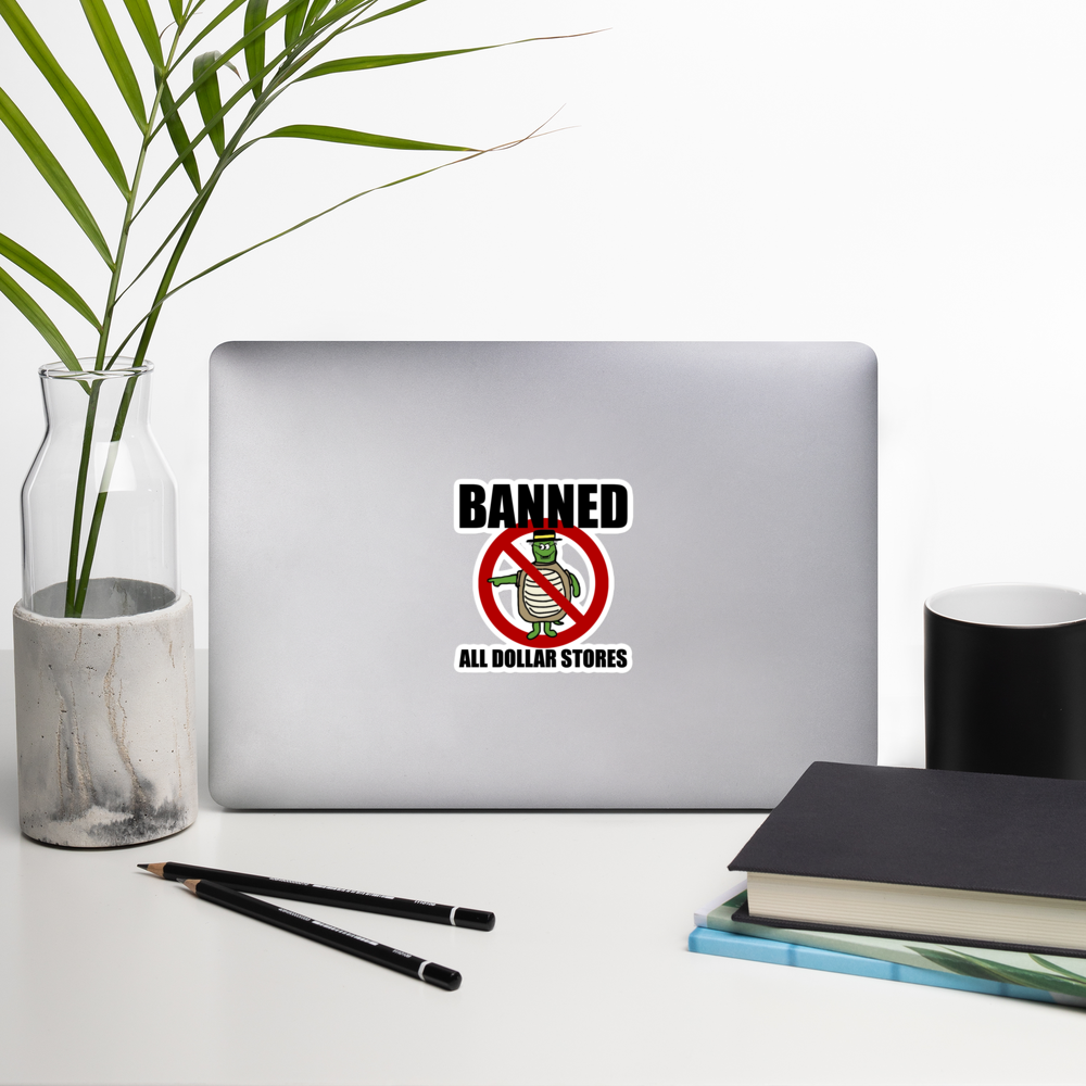 Sock Puppet Master Banned Turtle Bubble-free Sticker
