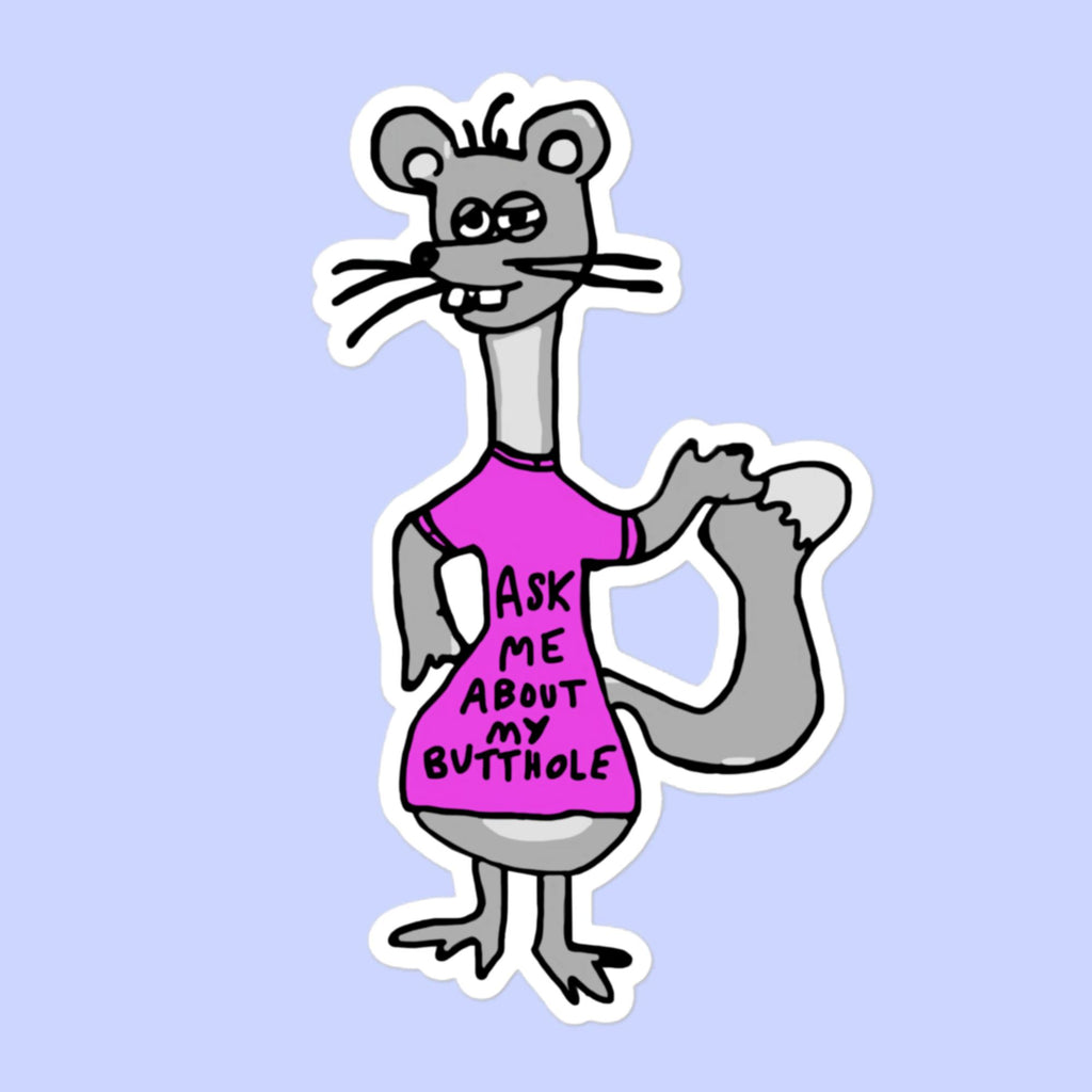 Sock Puppet Master Butthole Weasel Bubble-free Sticker