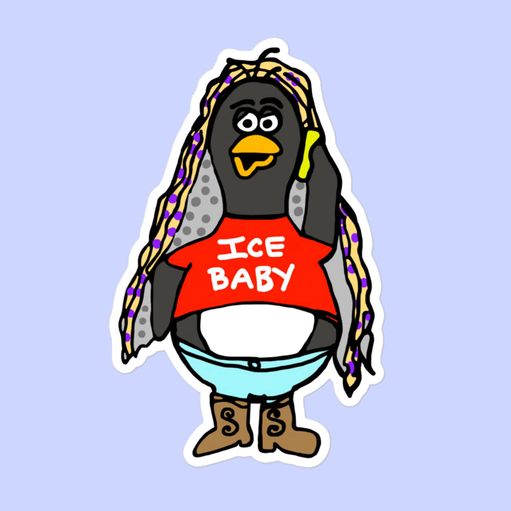 Sock Puppet Master "Ice Baby" Penguin Bubble-free Sticker