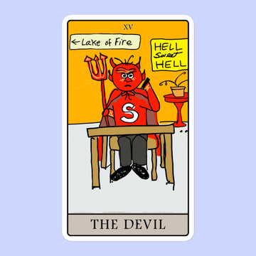 Sock Puppet Master "The Devil" Tarot Bubble-free Sticker