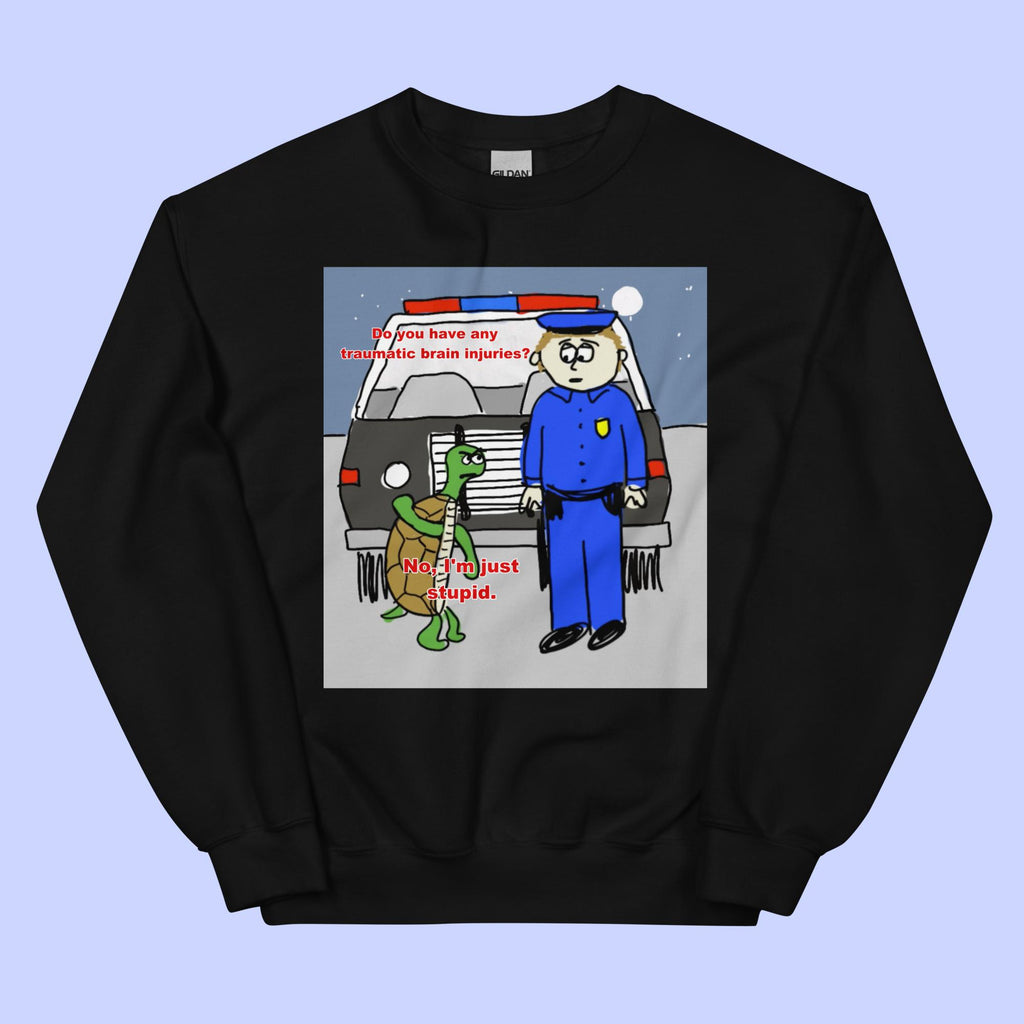 Sock Puppet Master "I'm Stupid" Turtle Sweatshirt - Sock Puppet Master, Inc