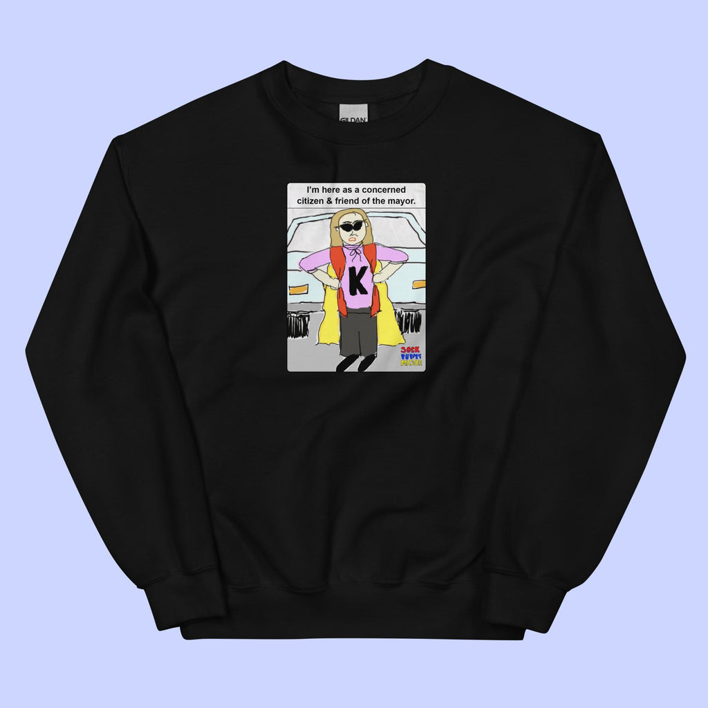 Sock Puppet Master Concerned Karen Sweatshirt