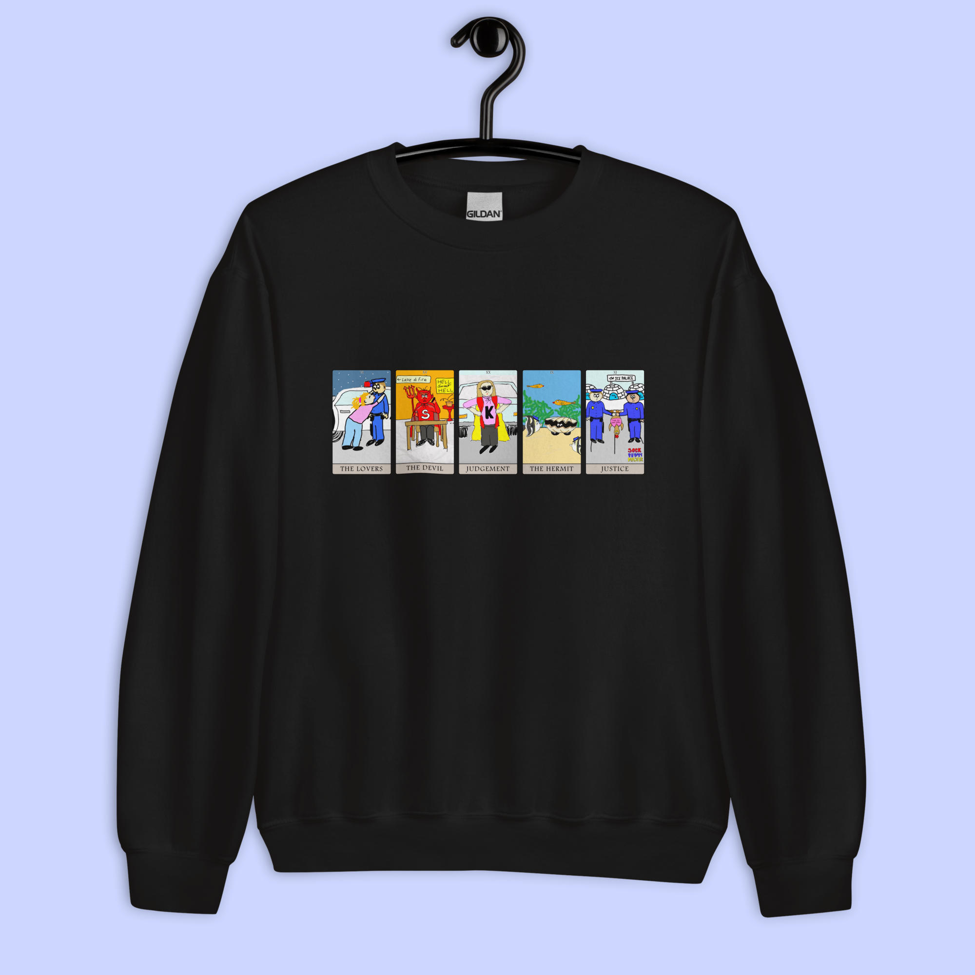 Sock Puppet Master 5-Card Tarot Spread Sweatshirt