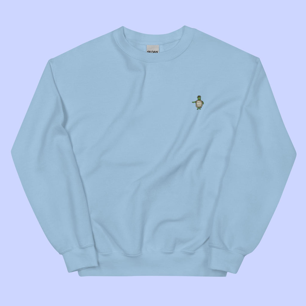 Sock Puppet Master Pointing Turtle Logo Sweatshirt