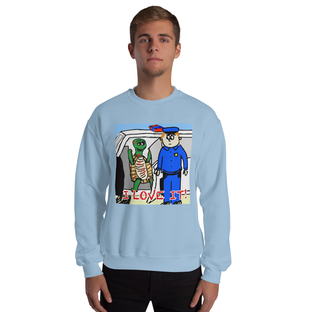 Sock Puppet Master "I Love It" Turtle Sweatshirt