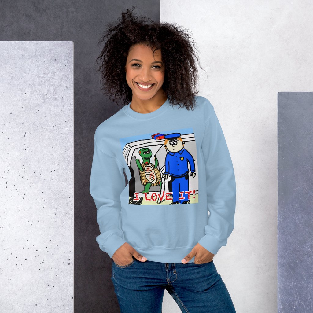 Sock Puppet Master "I Love It" Turtle Sweatshirt