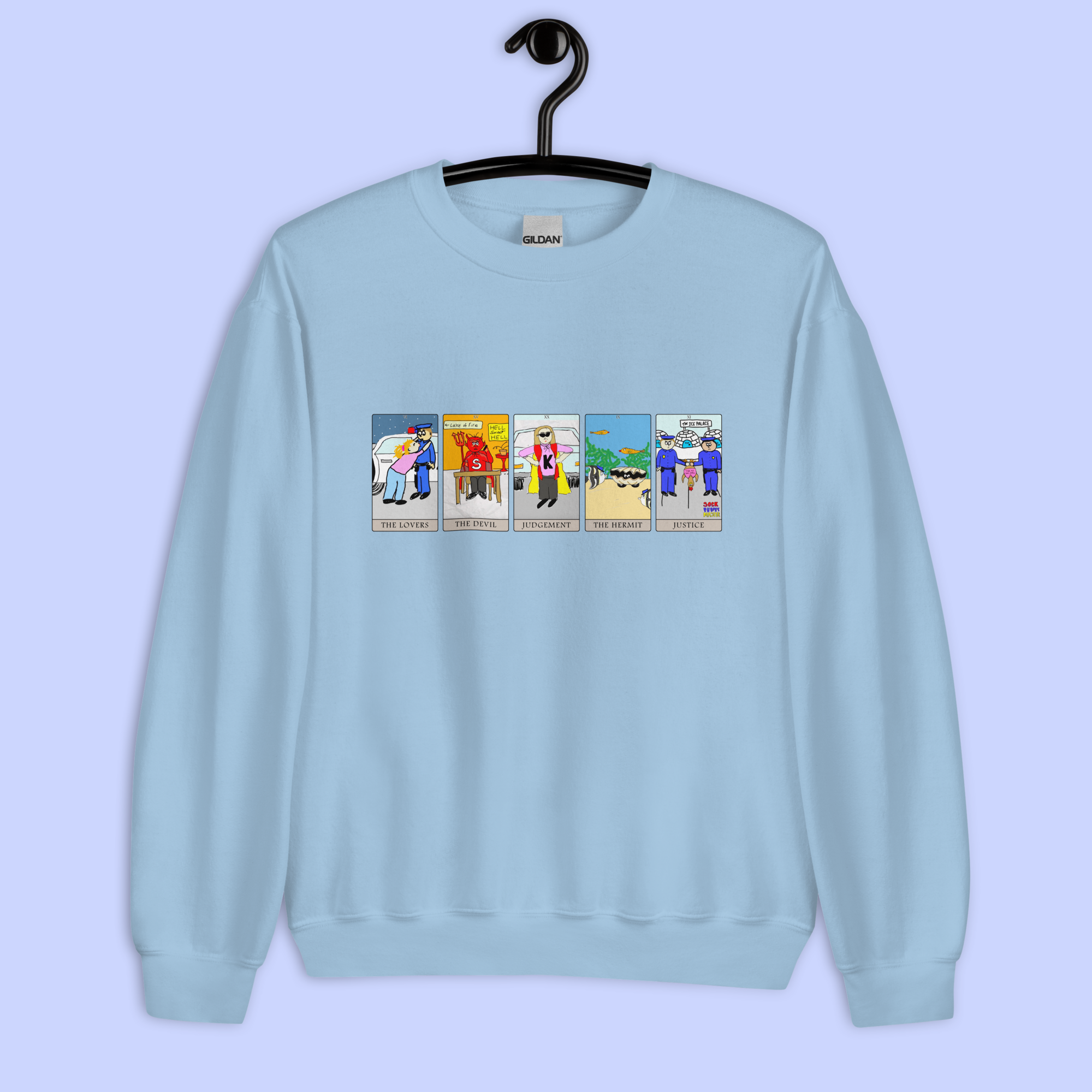 Sock Puppet Master 5-Card Tarot Spread Sweatshirt