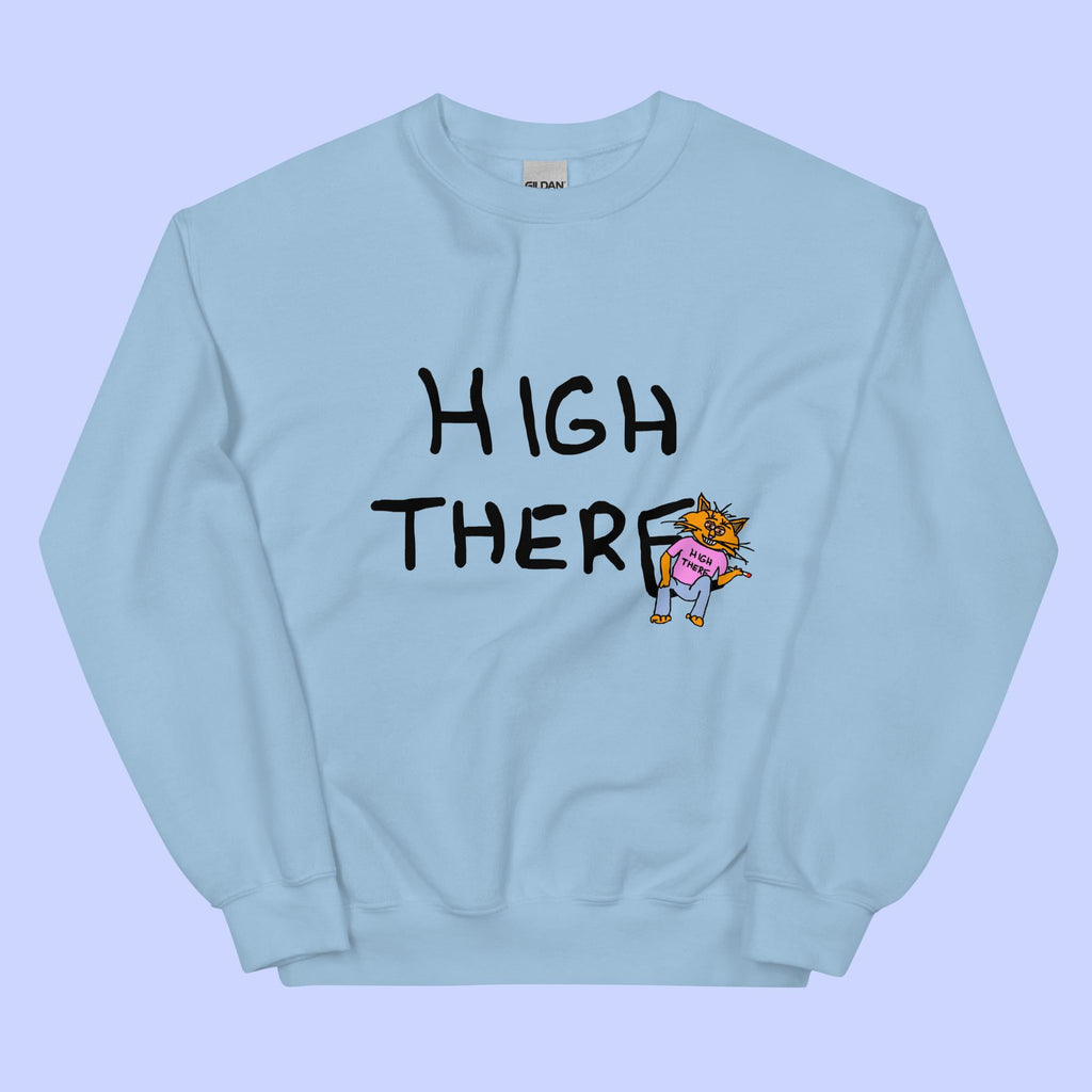 Sock Puppet Master "High There" Cat Unisex Sweatshirt