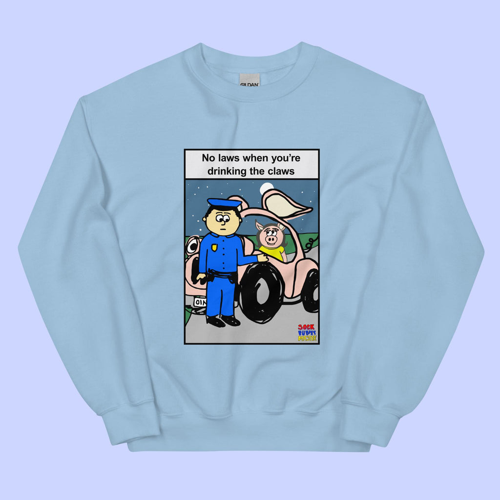 Sock Puppet Master "No Laws" Pig Sweatshirt