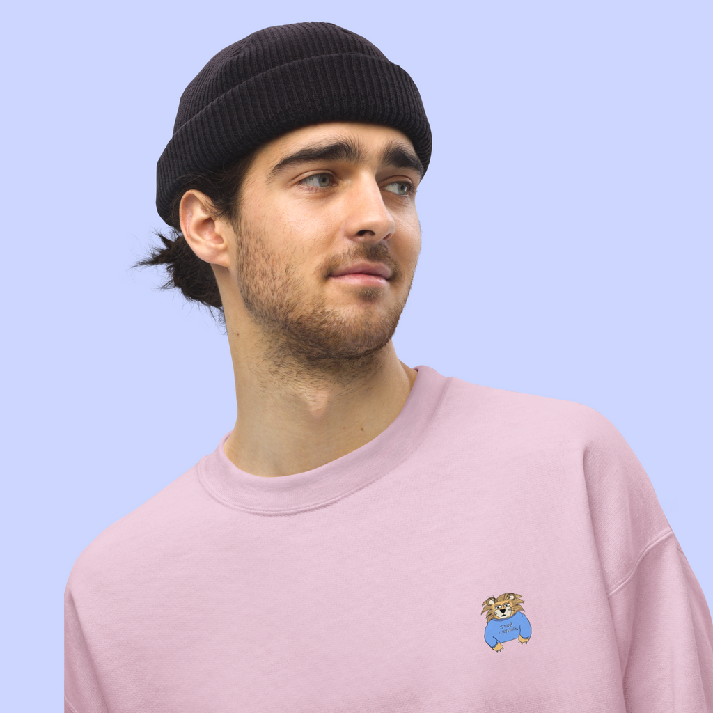 Sock Puppet Master "Stop Crying" Lion Logo Sweatshirt