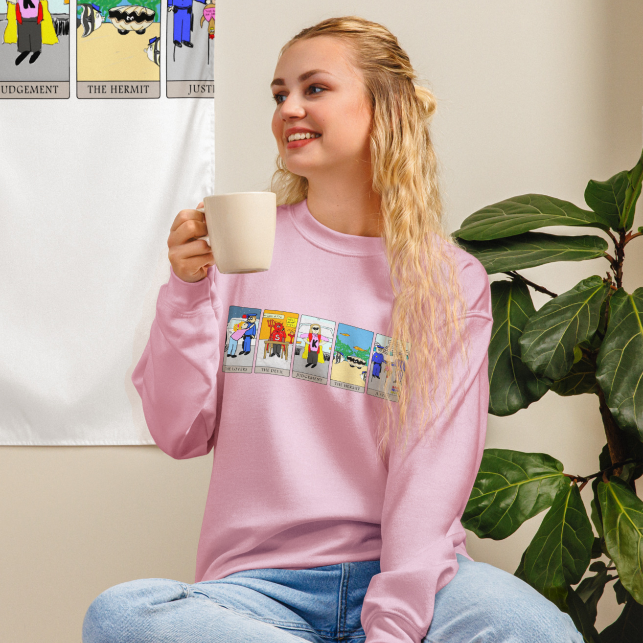 Sock Puppet Master 5-Card Tarot Spread Sweatshirt