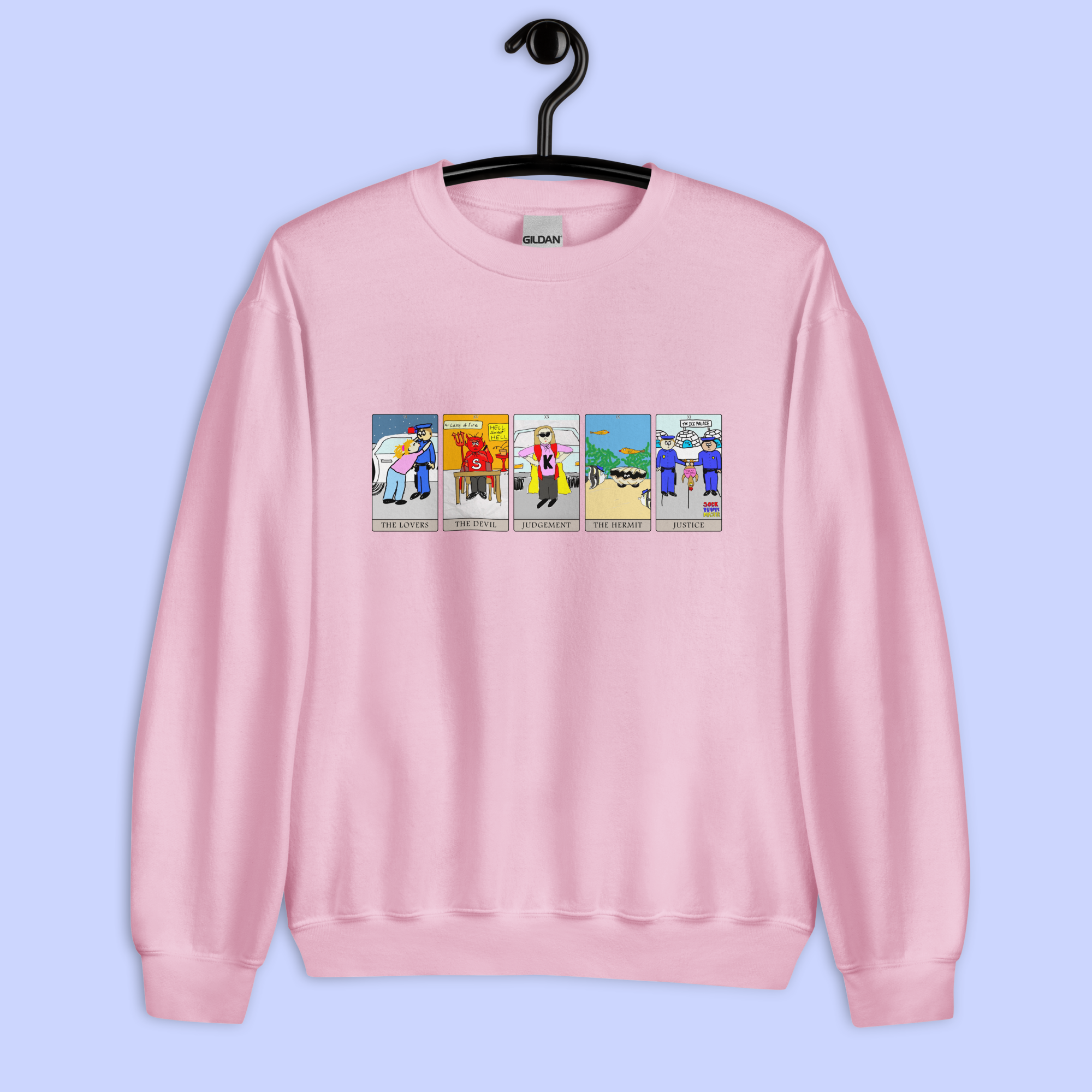 Sock Puppet Master 5-Card Tarot Spread Sweatshirt