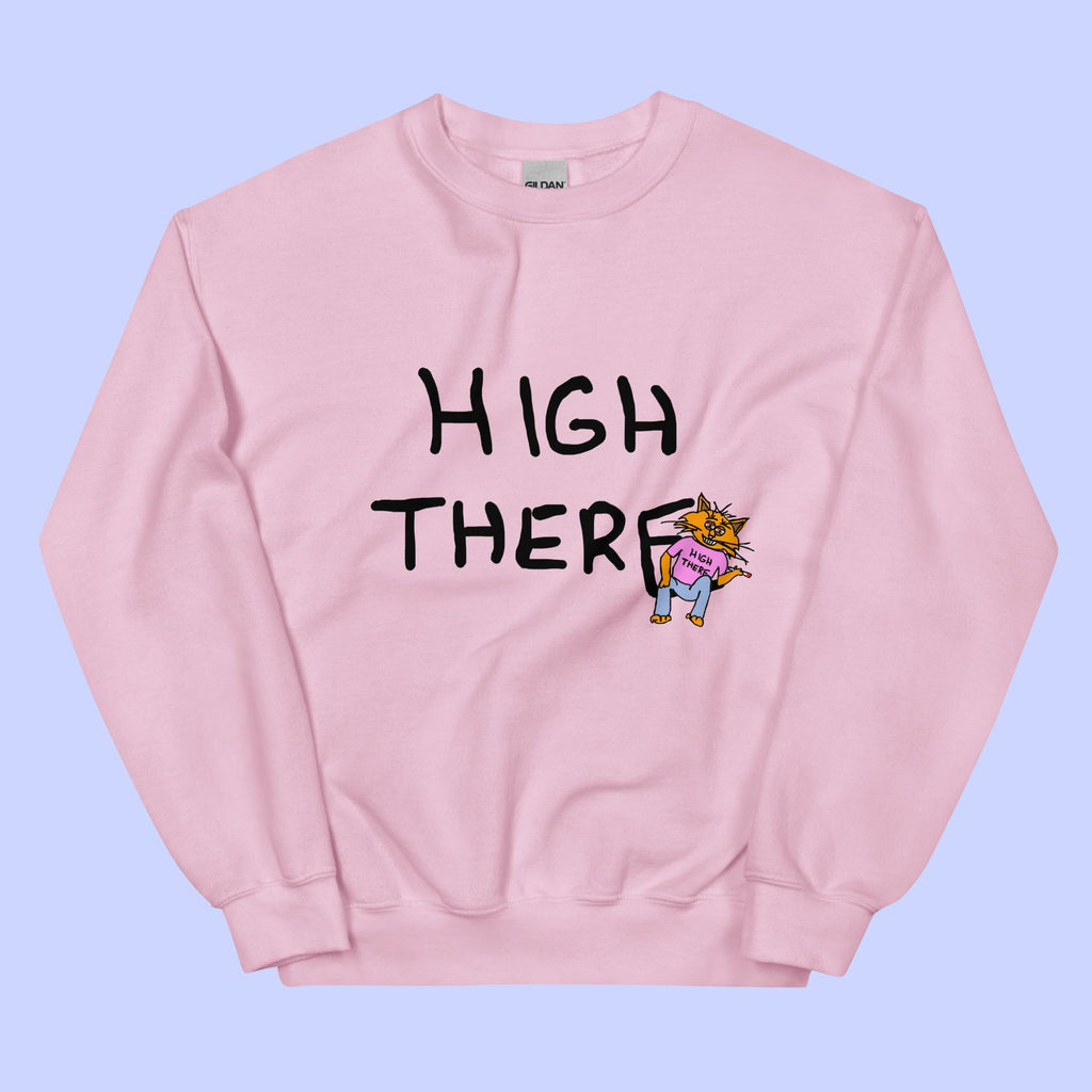 Sock Puppet Master "High There" Cat Unisex Sweatshirt