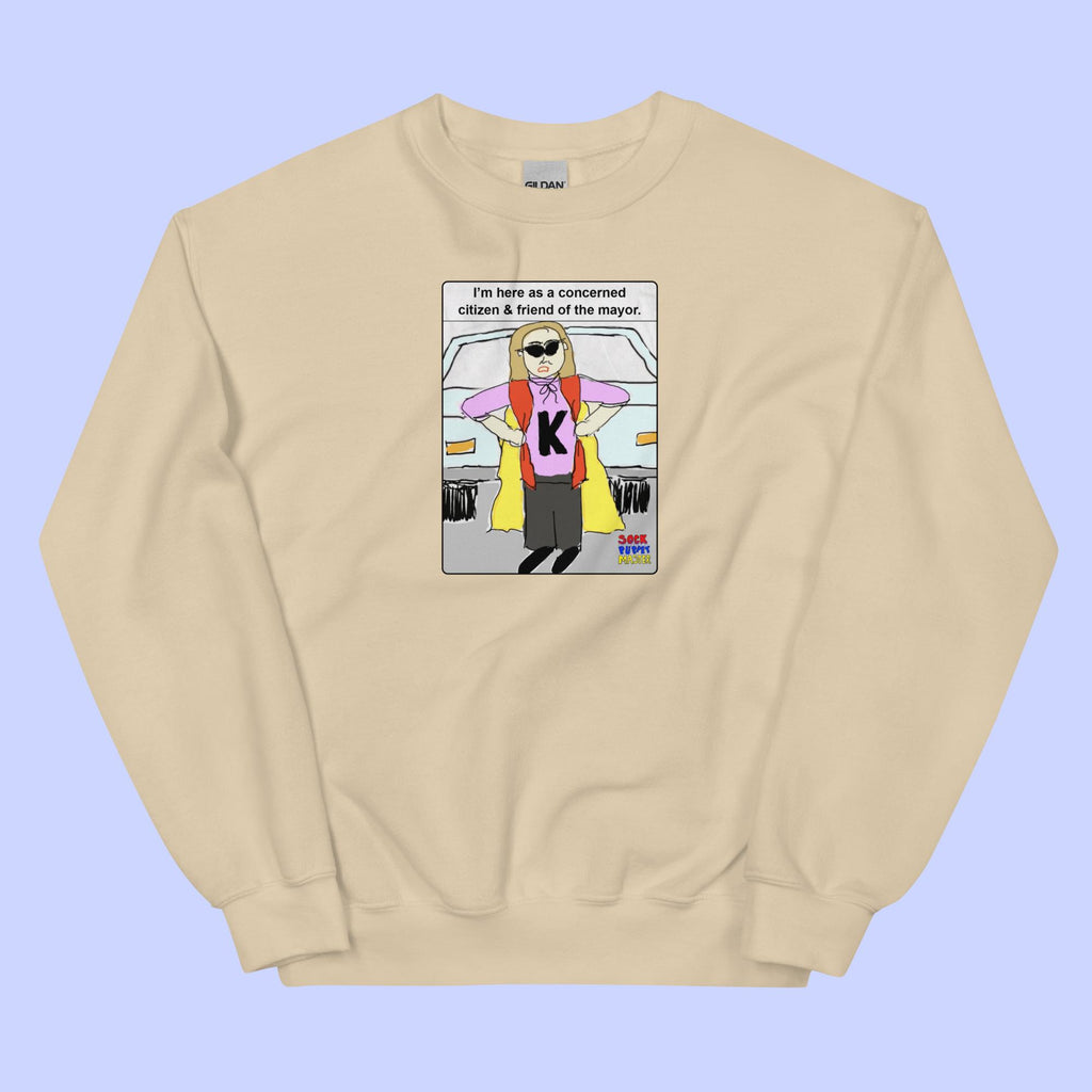 Sock Puppet Master Concerned Karen Sweatshirt