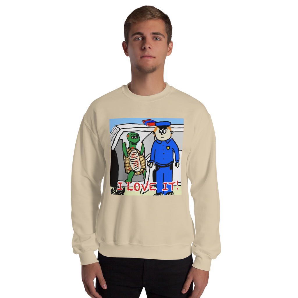 Sock Puppet Master "I Love It" Turtle Sweatshirt