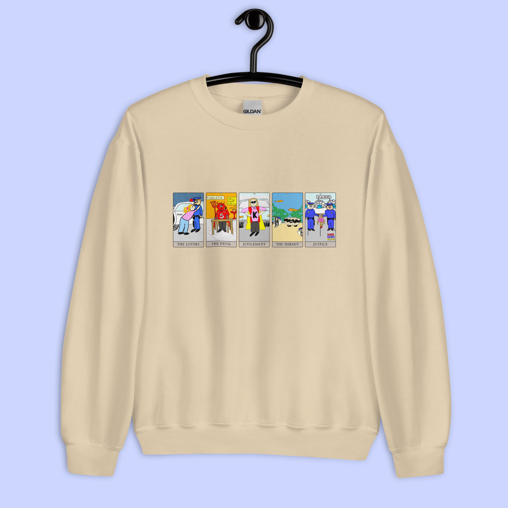 Sock Puppet Master 5-Card Tarot Spread Sweatshirt