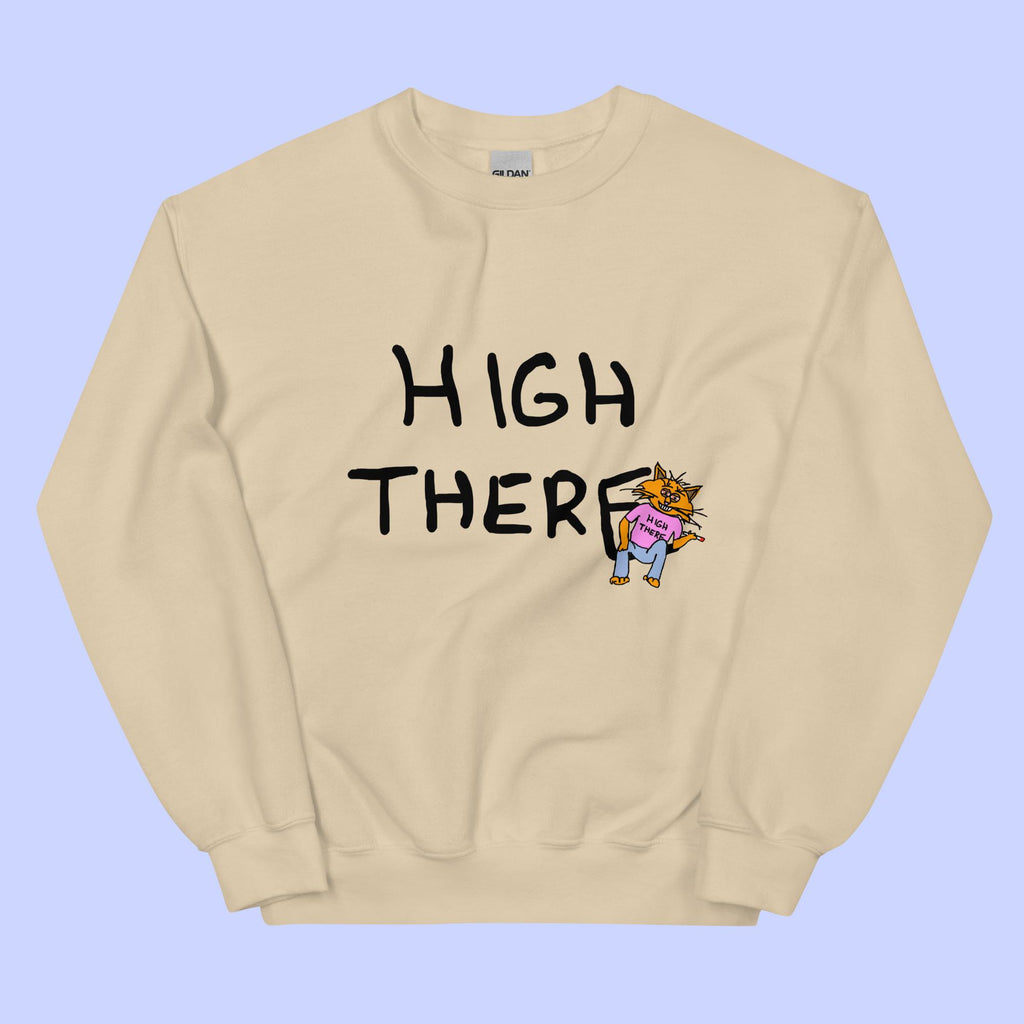 Sock Puppet Master "High There" Cat Unisex Sweatshirt