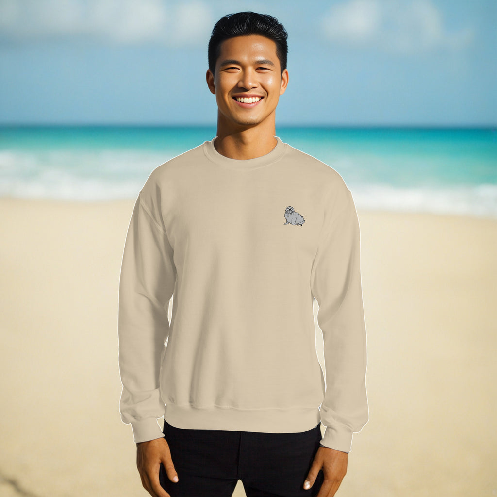 Sock Puppet Master Grumpy Walrus Logo Sweatshirt