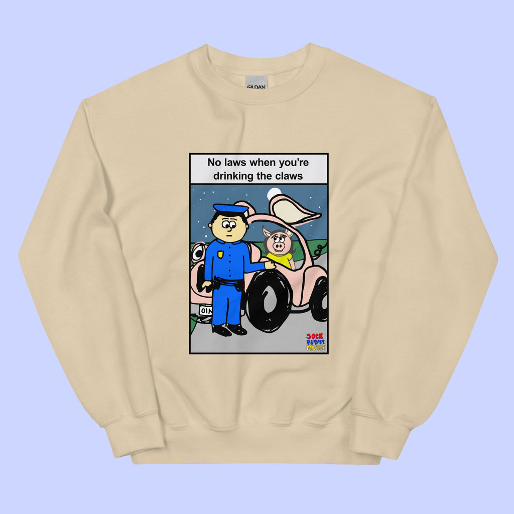 Sock Puppet Master "No Laws" Pig Sweatshirt