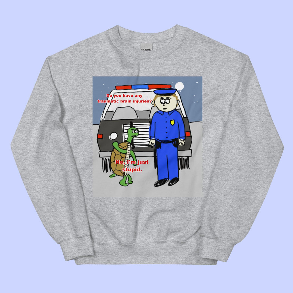 Sock Puppet Master "I'm Stupid" Turtle Sweatshirt - Sock Puppet Master, Inc