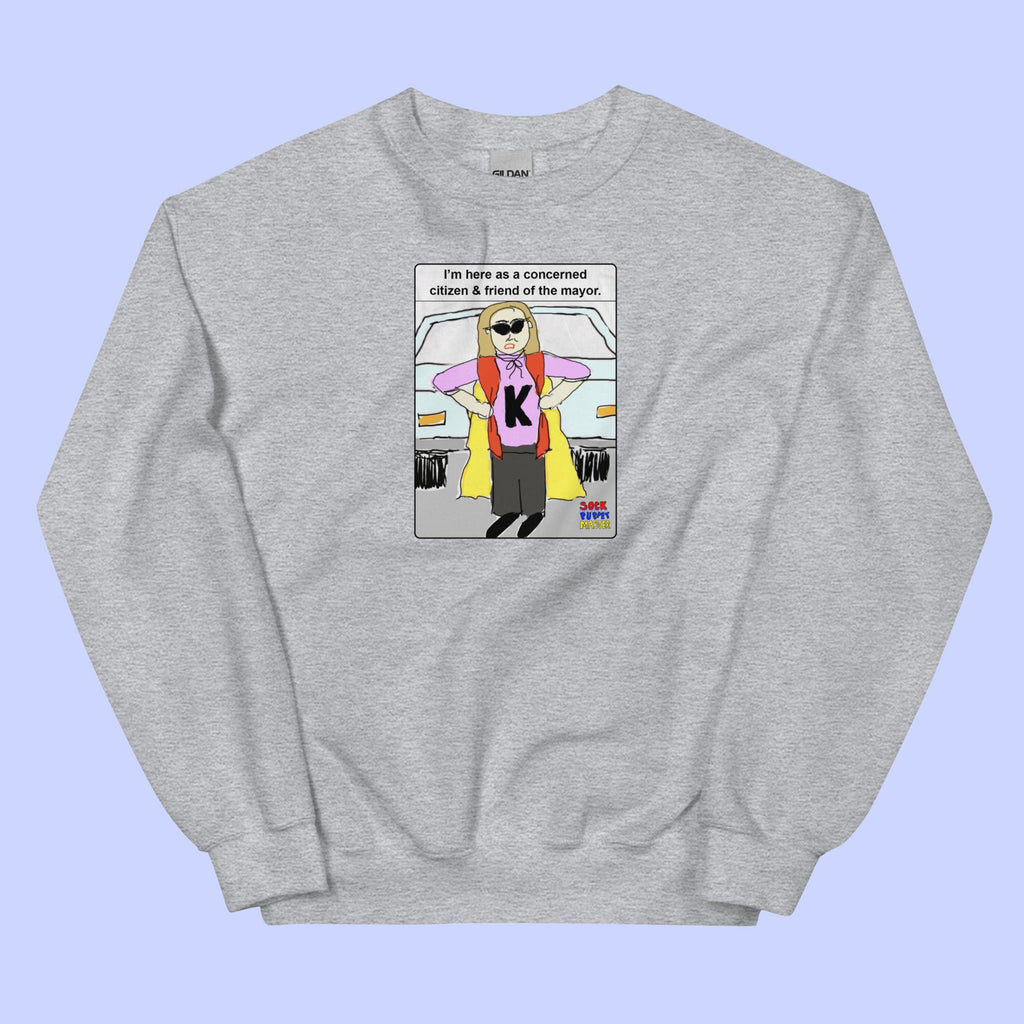 Sock Puppet Master Concerned Karen Sweatshirt