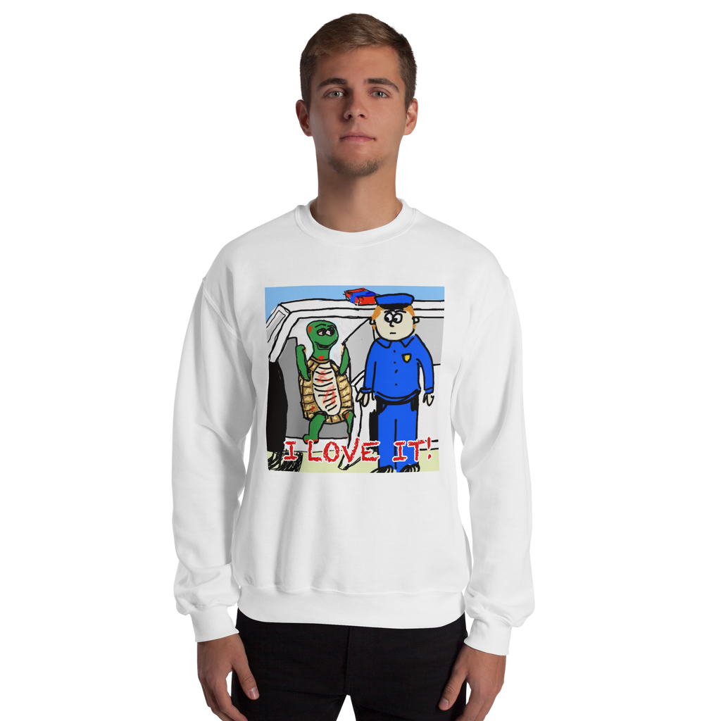 Sock Puppet Master "I Love It" Turtle Sweatshirt