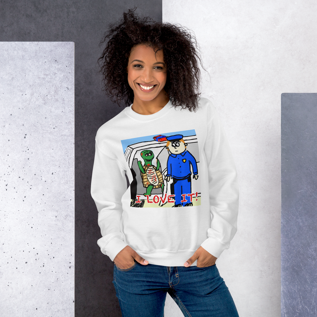Sock Puppet Master "I Love It" Turtle Sweatshirt