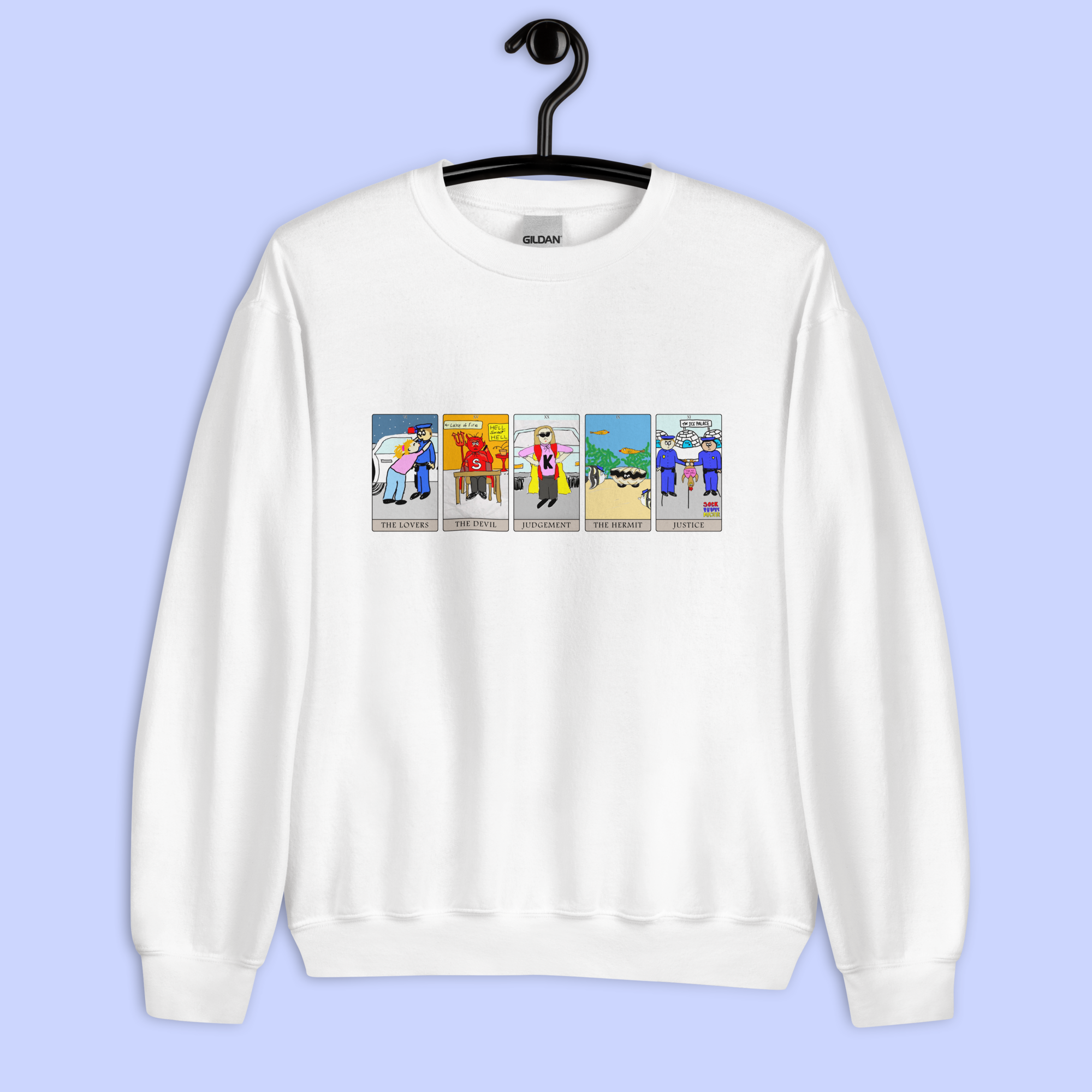 Sock Puppet Master 5-Card Tarot Spread Sweatshirt