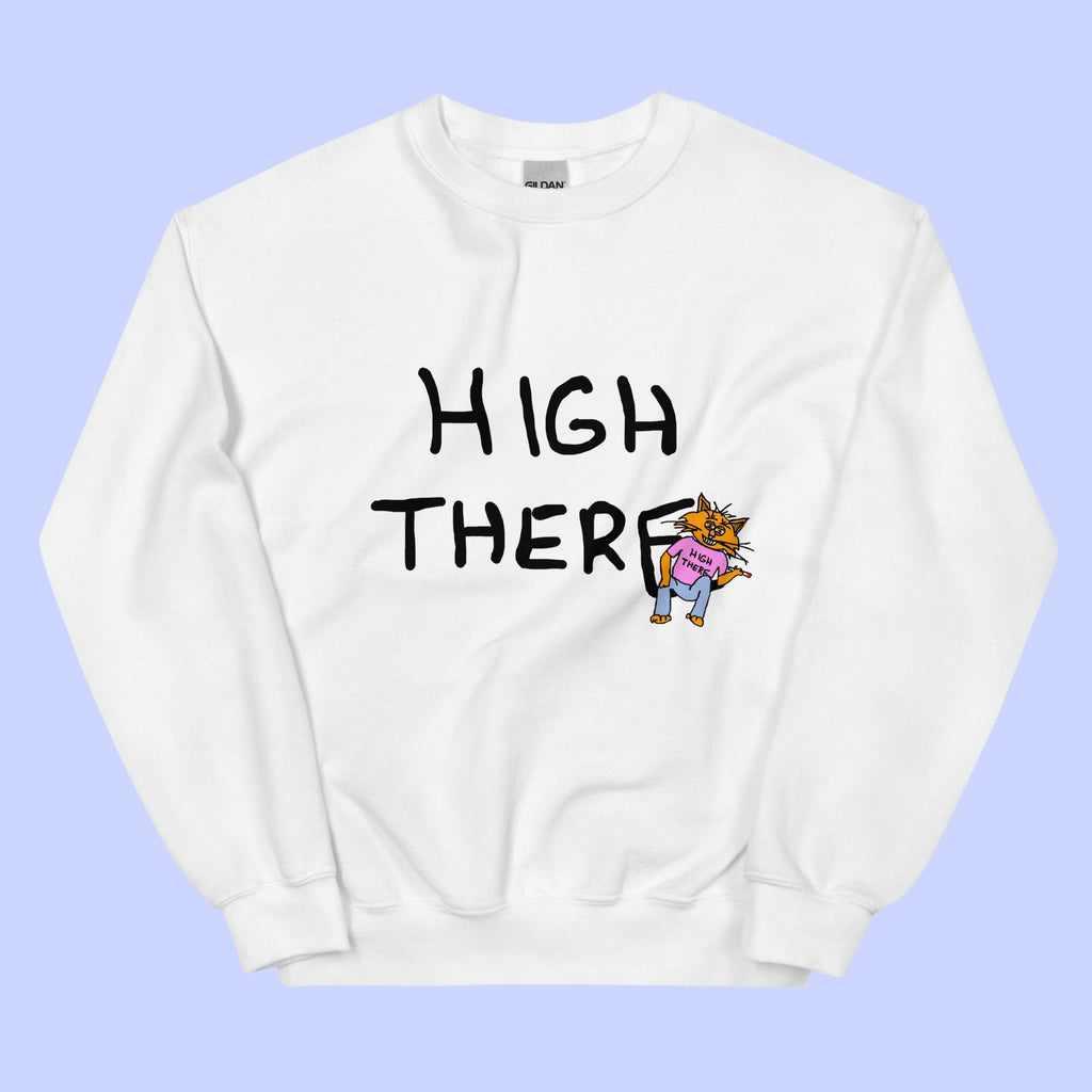 Sock Puppet Master "High There" Cat Unisex Sweatshirt