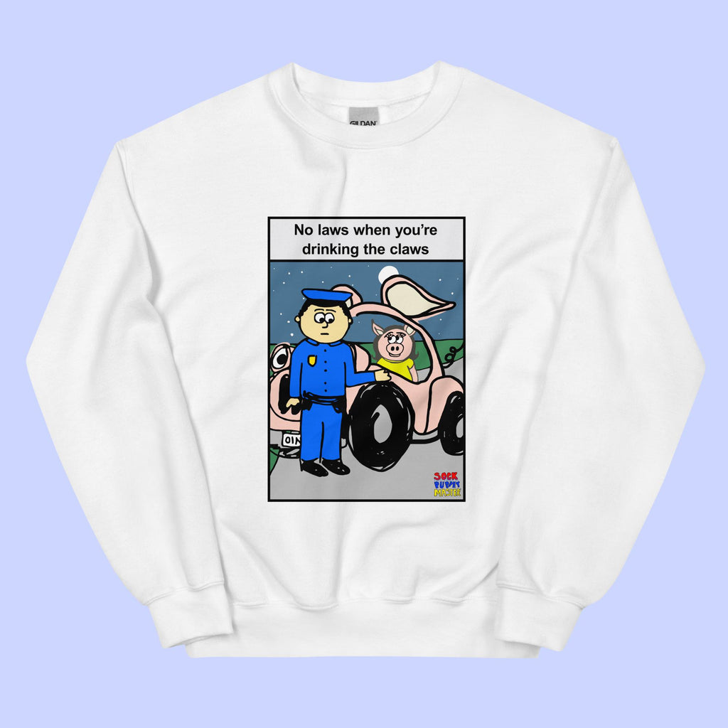 Sock Puppet Master "No Laws" Pig Sweatshirt