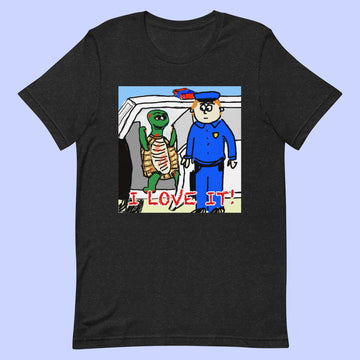 Sock Puppet Master "I love it" Turtle T-shirt