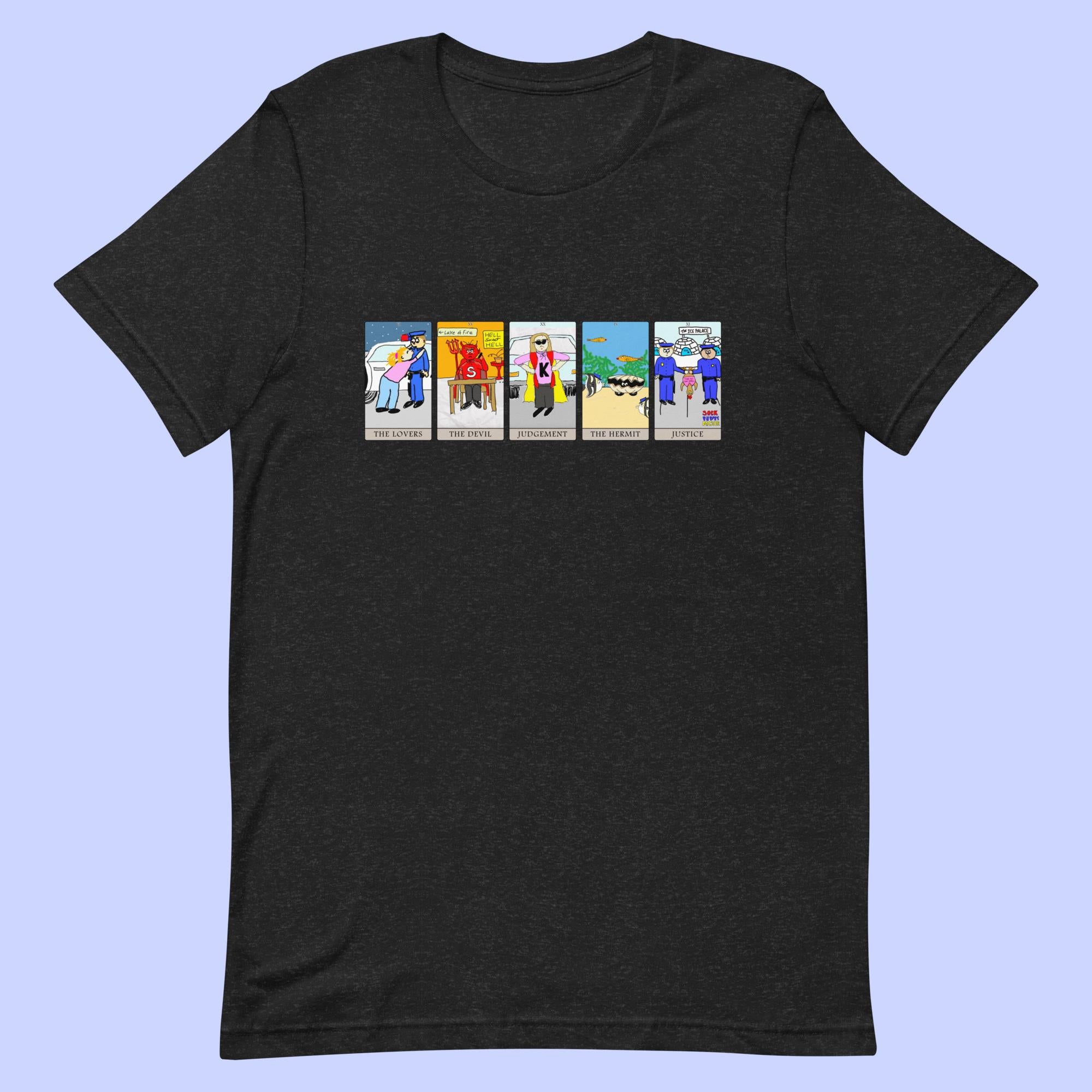 Sock Puppet Master 5 Card Tarot Spread T-shirt