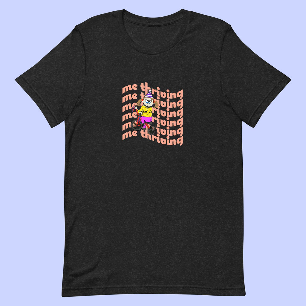 Sock Puppet Master “Me Thriving” Tricycle Girl T-shirt 