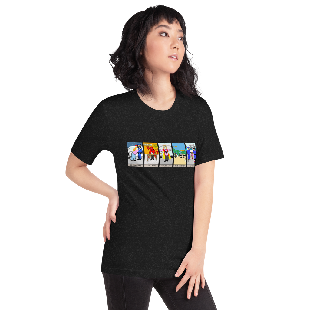 Sock Puppet Master 5 Card Tarot Spread T-shirt