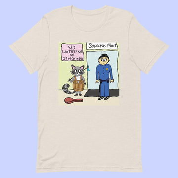 Sock Puppet Master Loitering Raccoon T-shirt