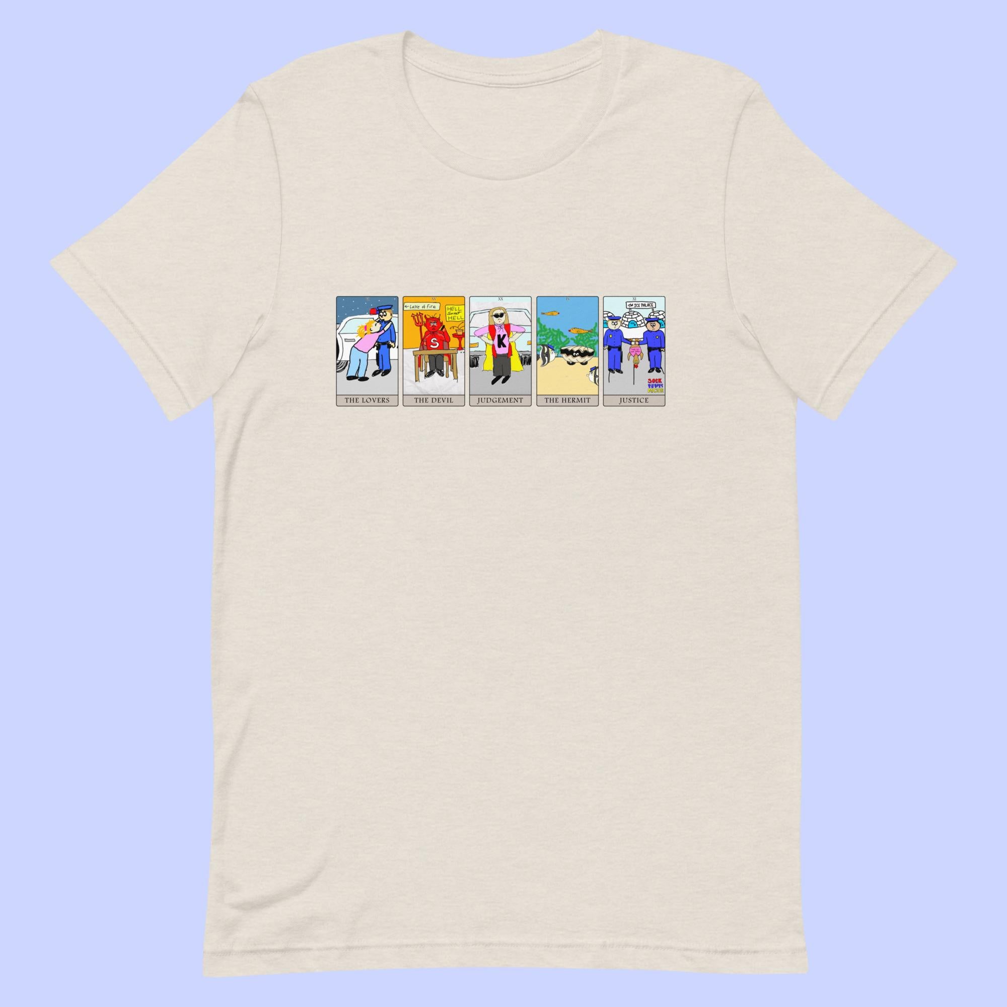 Sock Puppet Master 5 Card Tarot Spread T-shirt