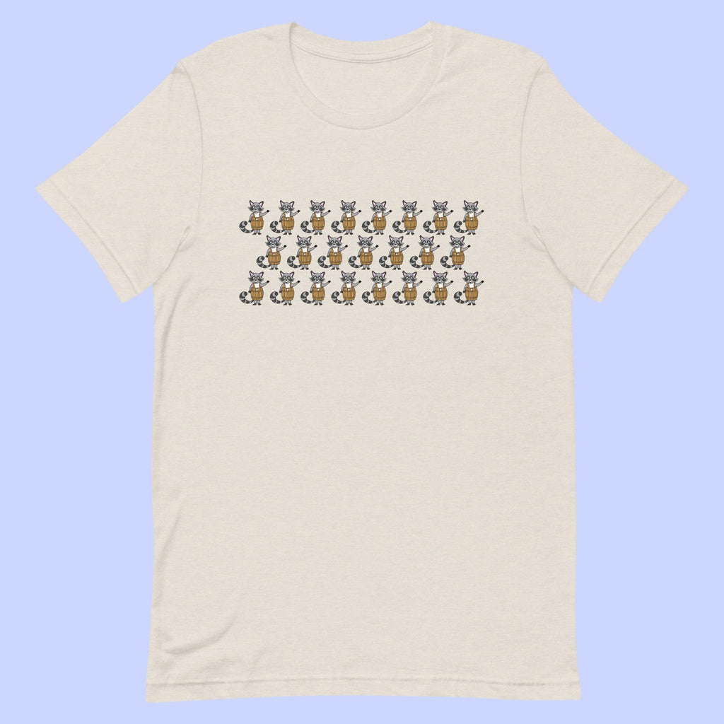 Sock Puppet Master Cute Raccoons Unisex T-shirt