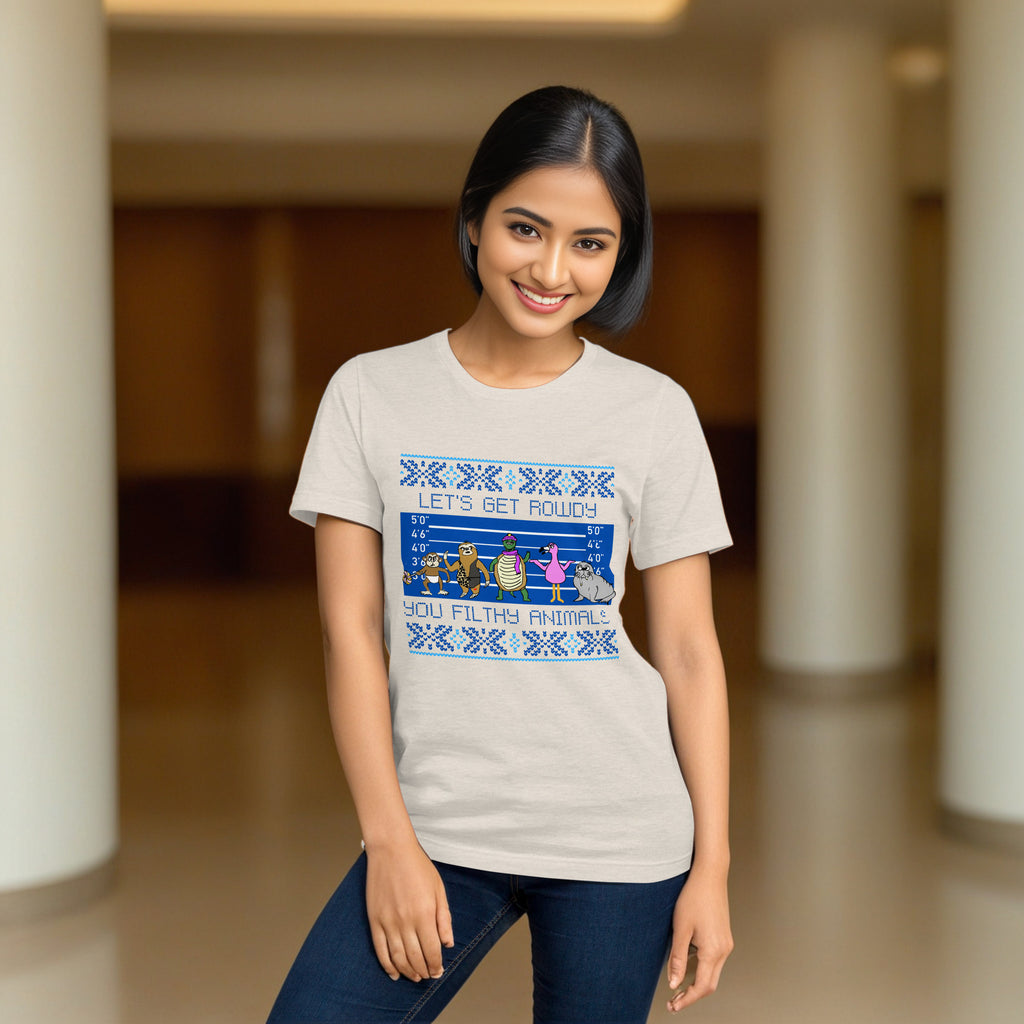 Sock Puppet Master "Let's Get Rowdy, You Filthy Animals" Holiday T-Shirt