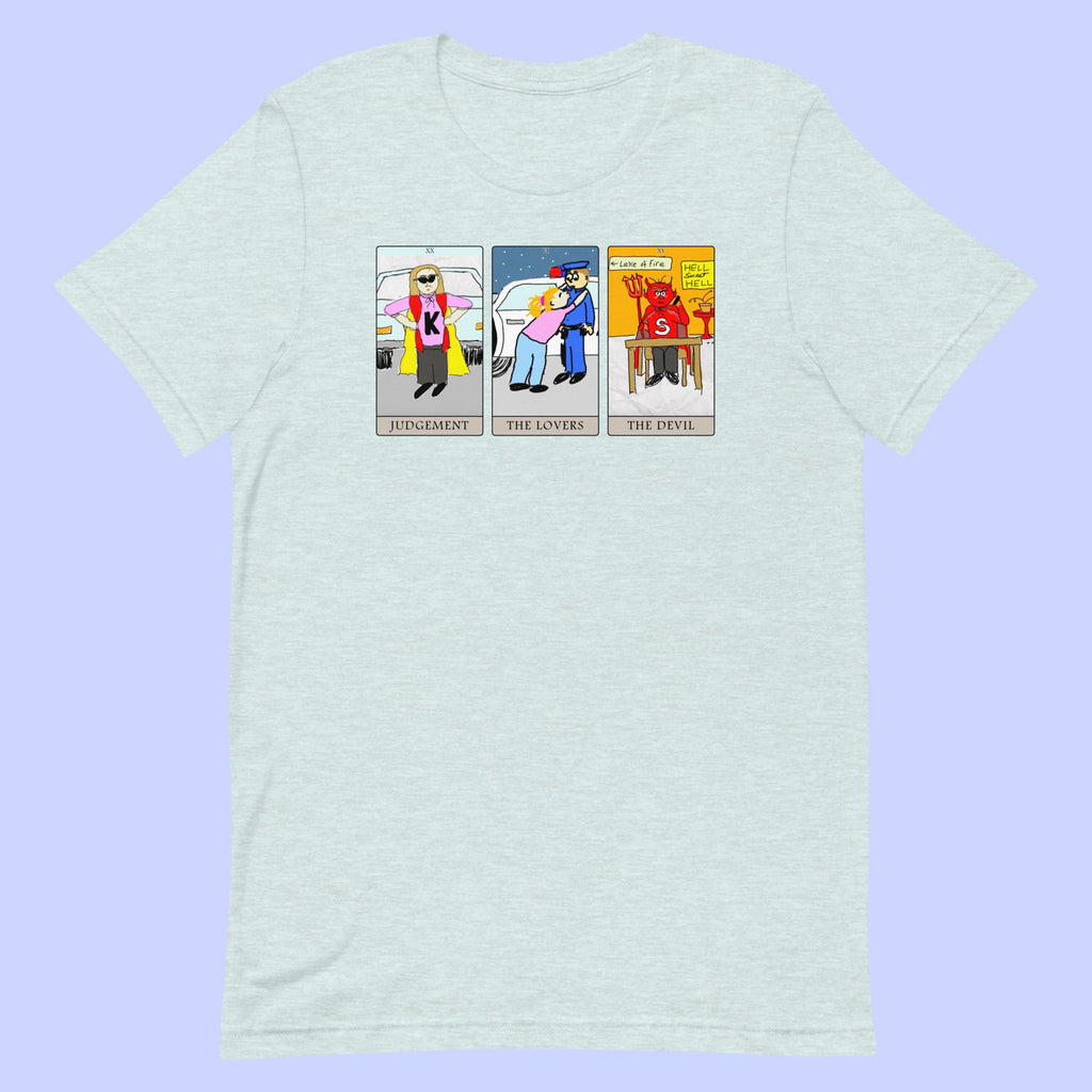 Sock Puppet Master Judgement, The Lovers & The Devil Tarot T-shirt