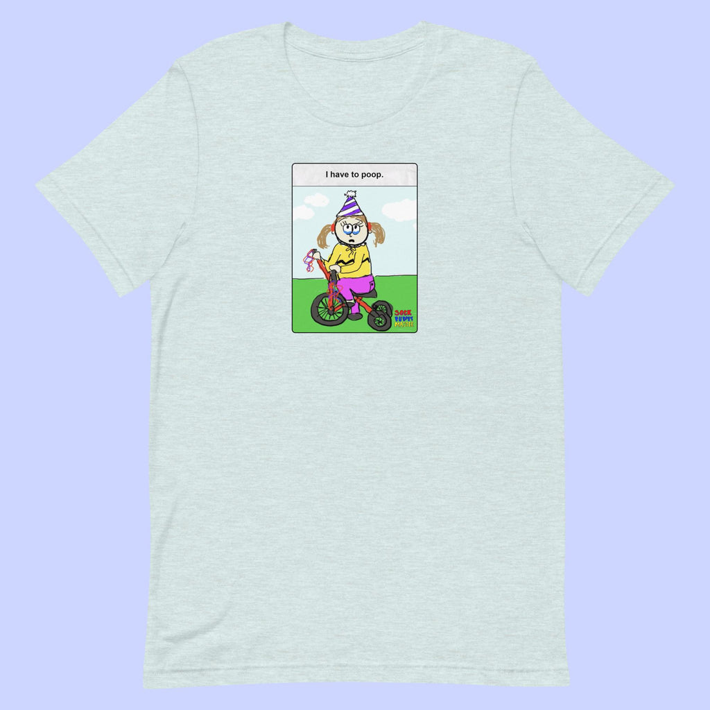 Sock Puppet Master "I have to poop" Tricycle Girl T-shirt
