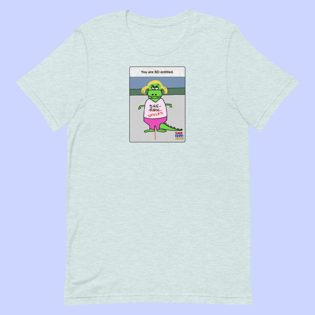 Sock Puppet Master Entitled She-Wrecks T-shirt