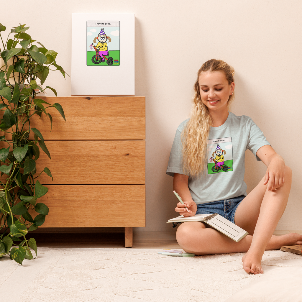 Sock Puppet Master "I Have to Poop" Tricycle Girl T-shirt