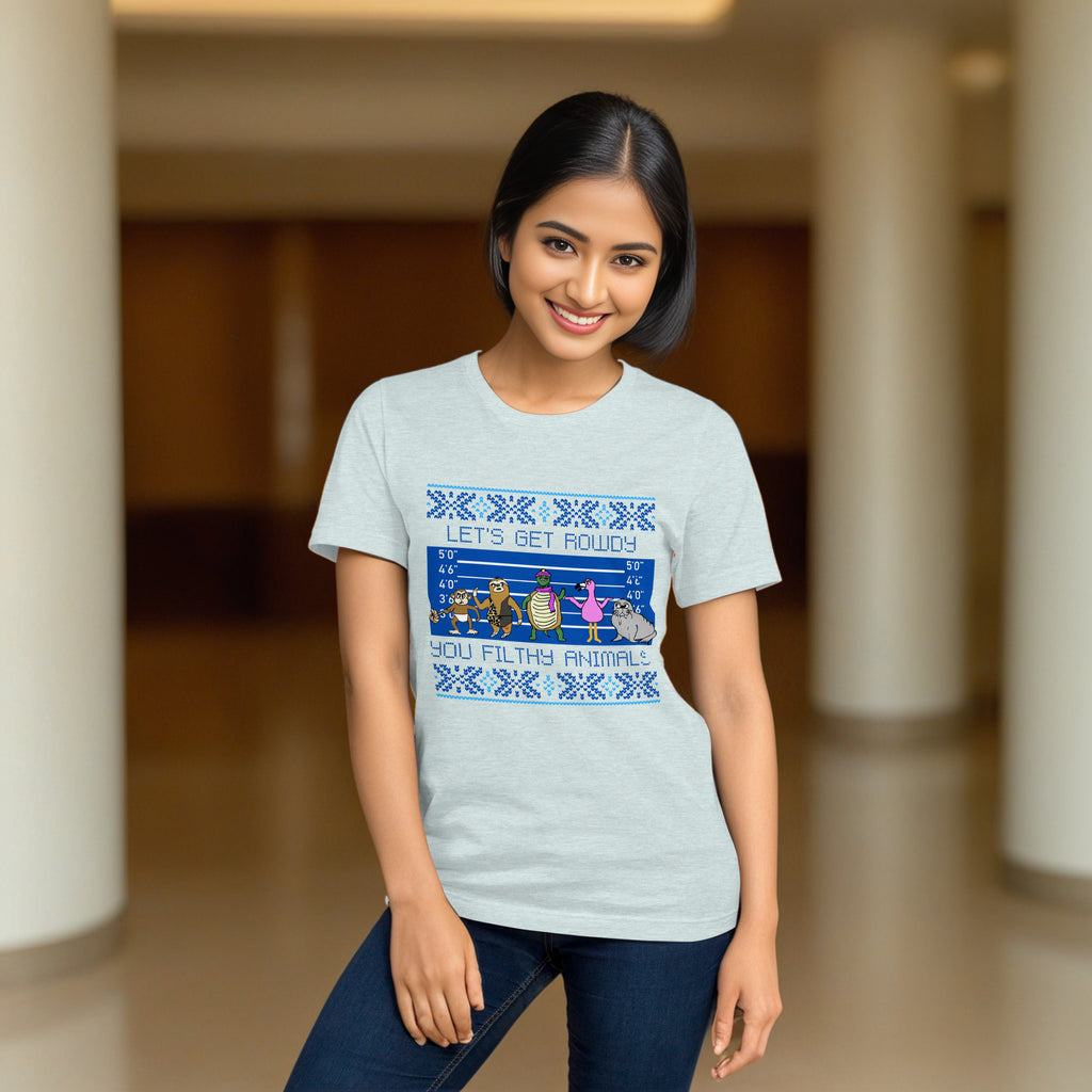 Sock Puppet Master "Let's Get Rowdy, You Filthy Animals" Holiday T-Shirt