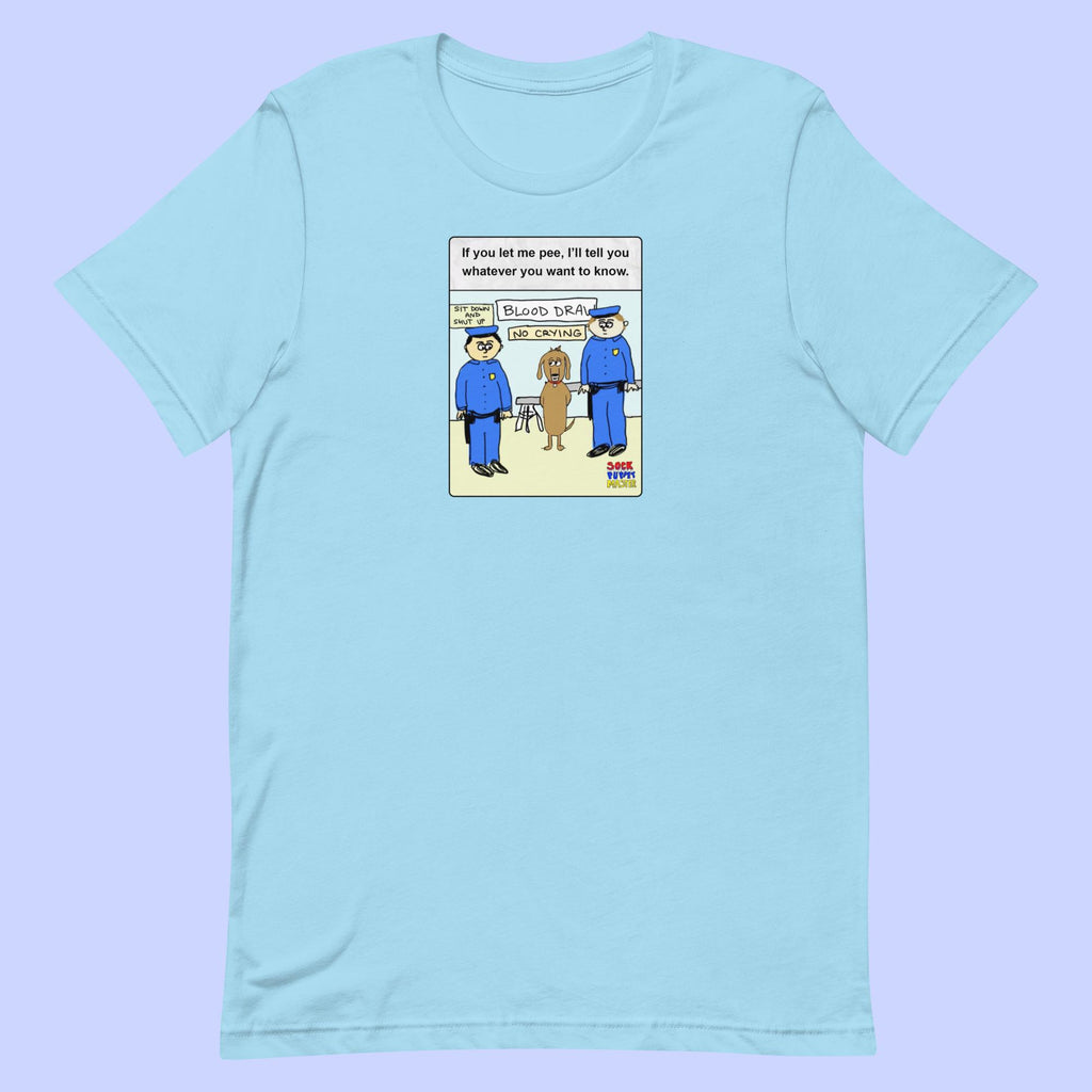 Sock Puppet Master "Let Me Pee" Dog T-shirt